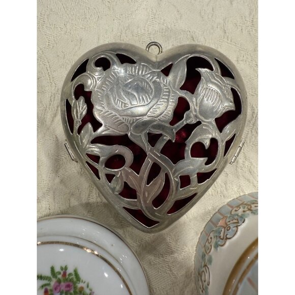 Vintage Trinket Boxes Set Of 5 Lenox, SFMB, Angel Of Love Mozart & Floral Design - Picture 6 of 16